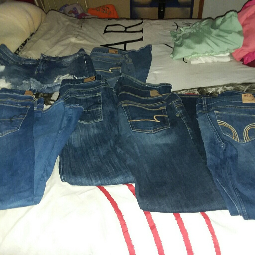American eagle jeans and hollister